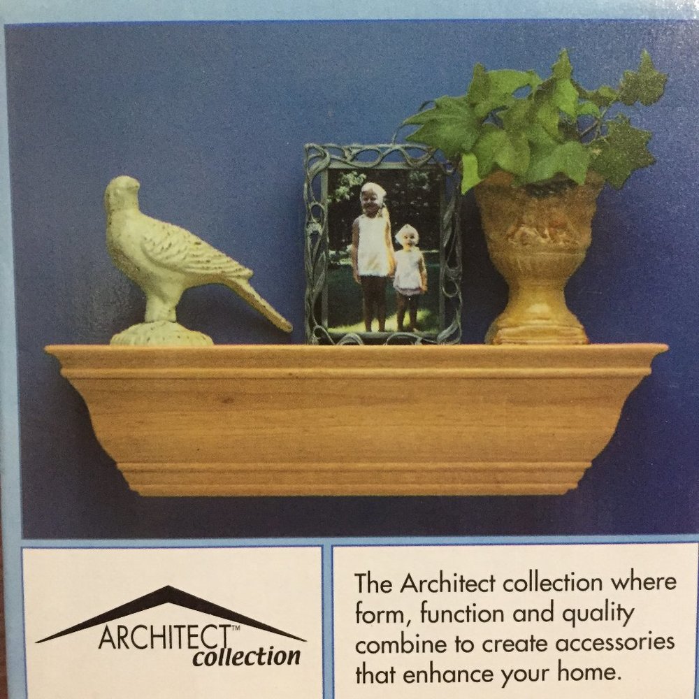 Architect collection traditions 18" wood wall shelf for Home Decoration